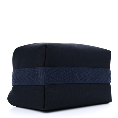 Hermes Canvas Small Bride-A-Brac Pouch Black Bleu Nuit 4 of 8