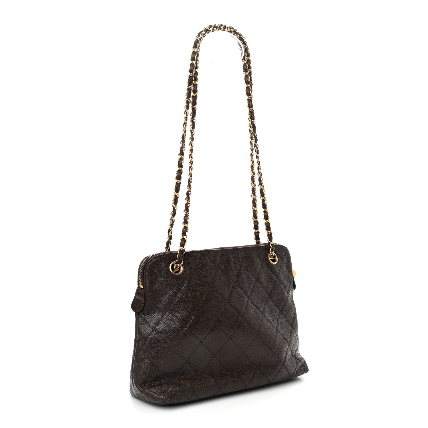Chanel Caviar Quilted Flap Shoulder Bag Dark Brown 3 of 11