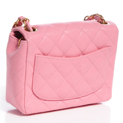 Chanel Caviar Quilted Mini Square Flap Pink 3 of 9