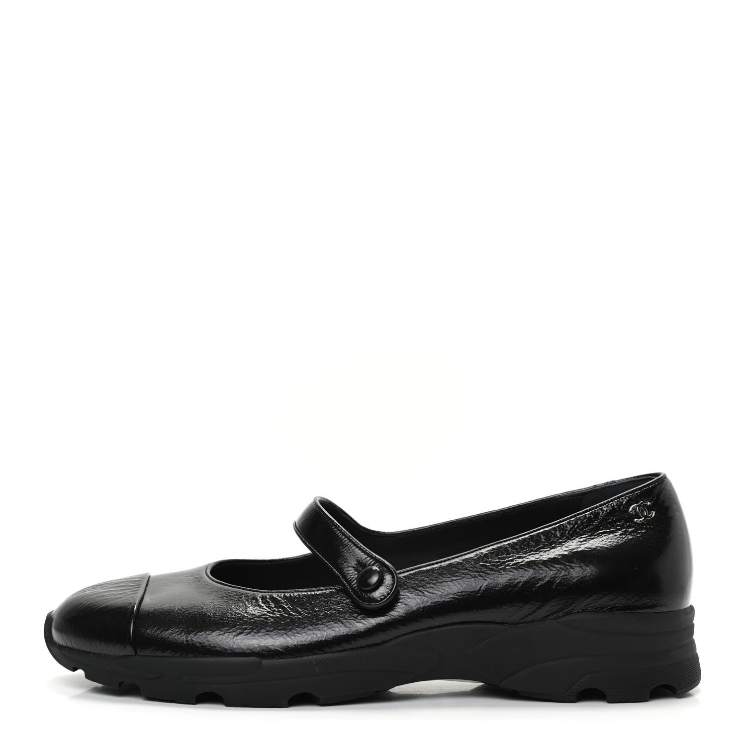 Chanel Calfskin Mary Jane Strap Pumps 40.5 Black 1 of 7