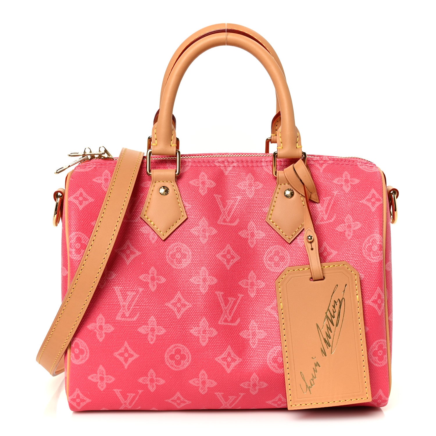 Louis Vuitton Monogram Origine Speedy Bandouliere 25 Rose Ruban 1 of 15