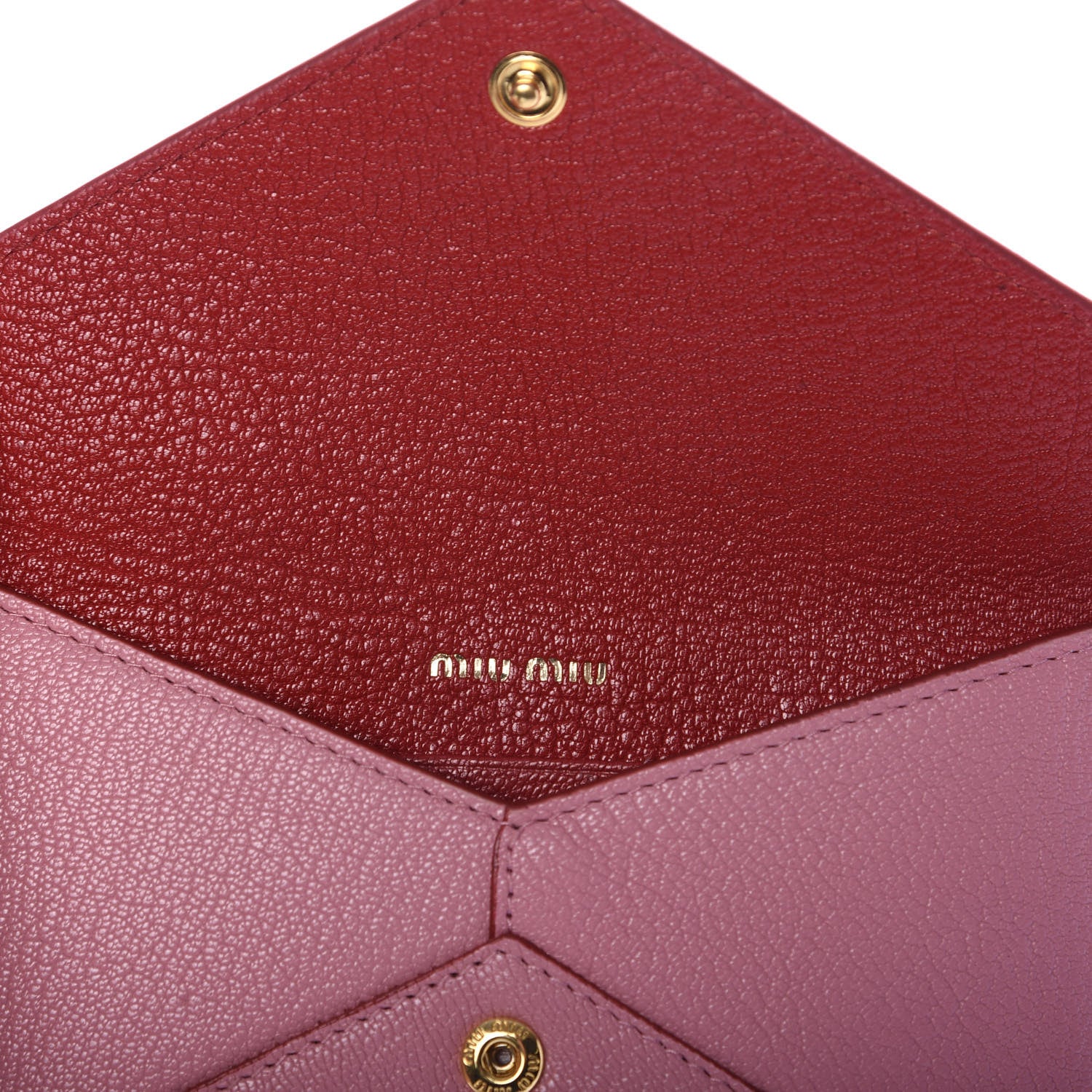 Miu Miu Goatskin Madras Love Wristlet Pouch Orchidea 6 of 6