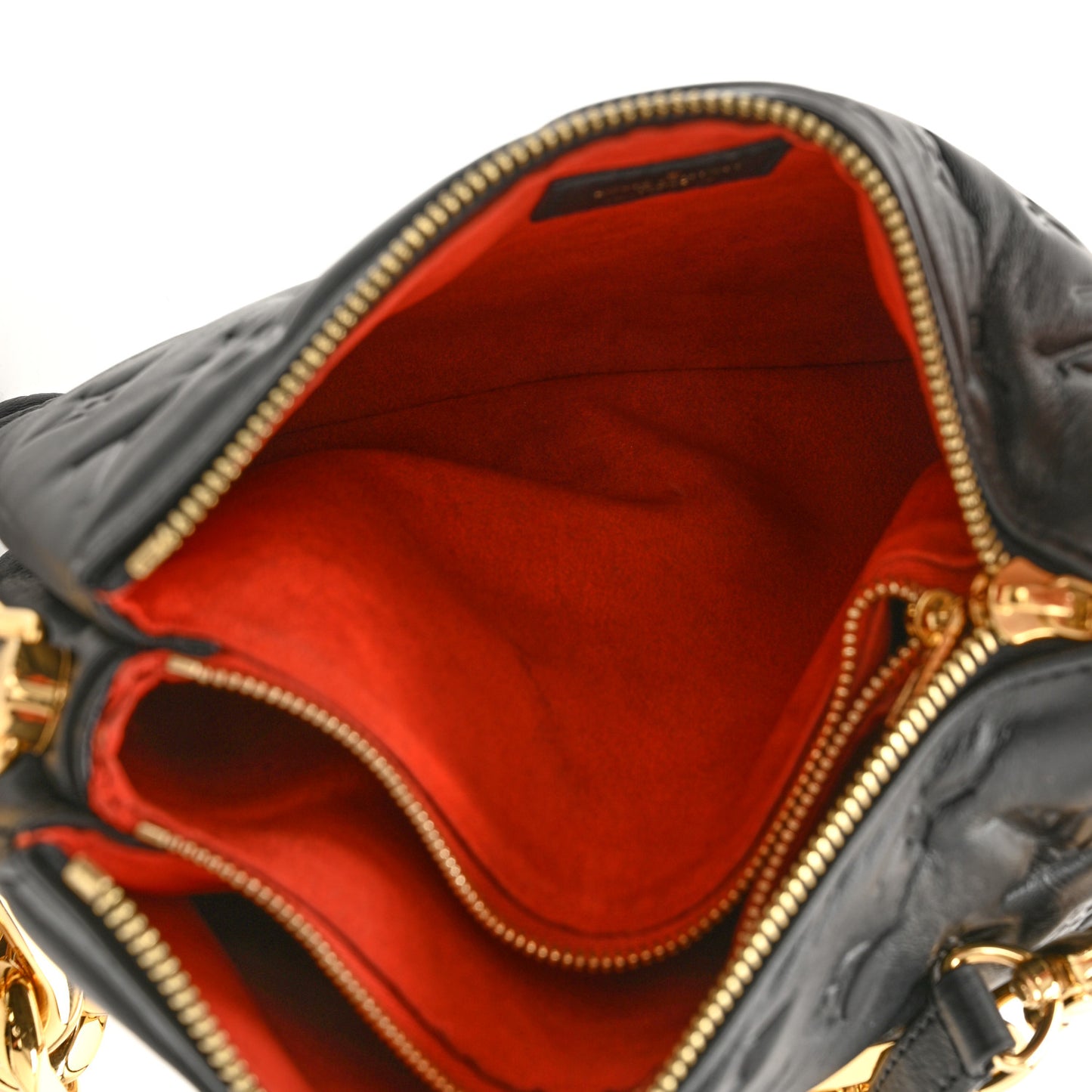 Lambskin Embossed Monogram Coussin BB Black