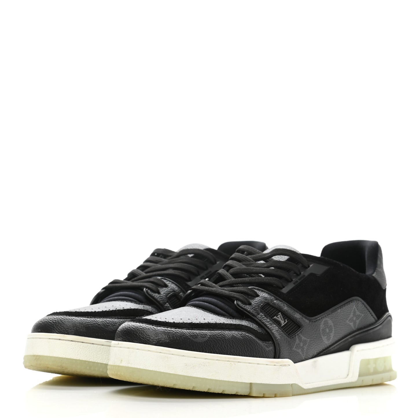 Calfskin Monogram Eclipse Mens LV Trainer Sneakers 8