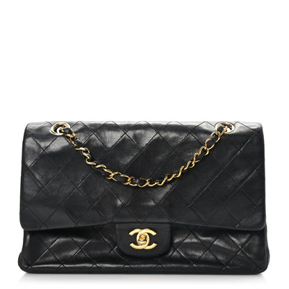 Chanel Lambskin Quilted Medium Double Flap Black 1 of 9