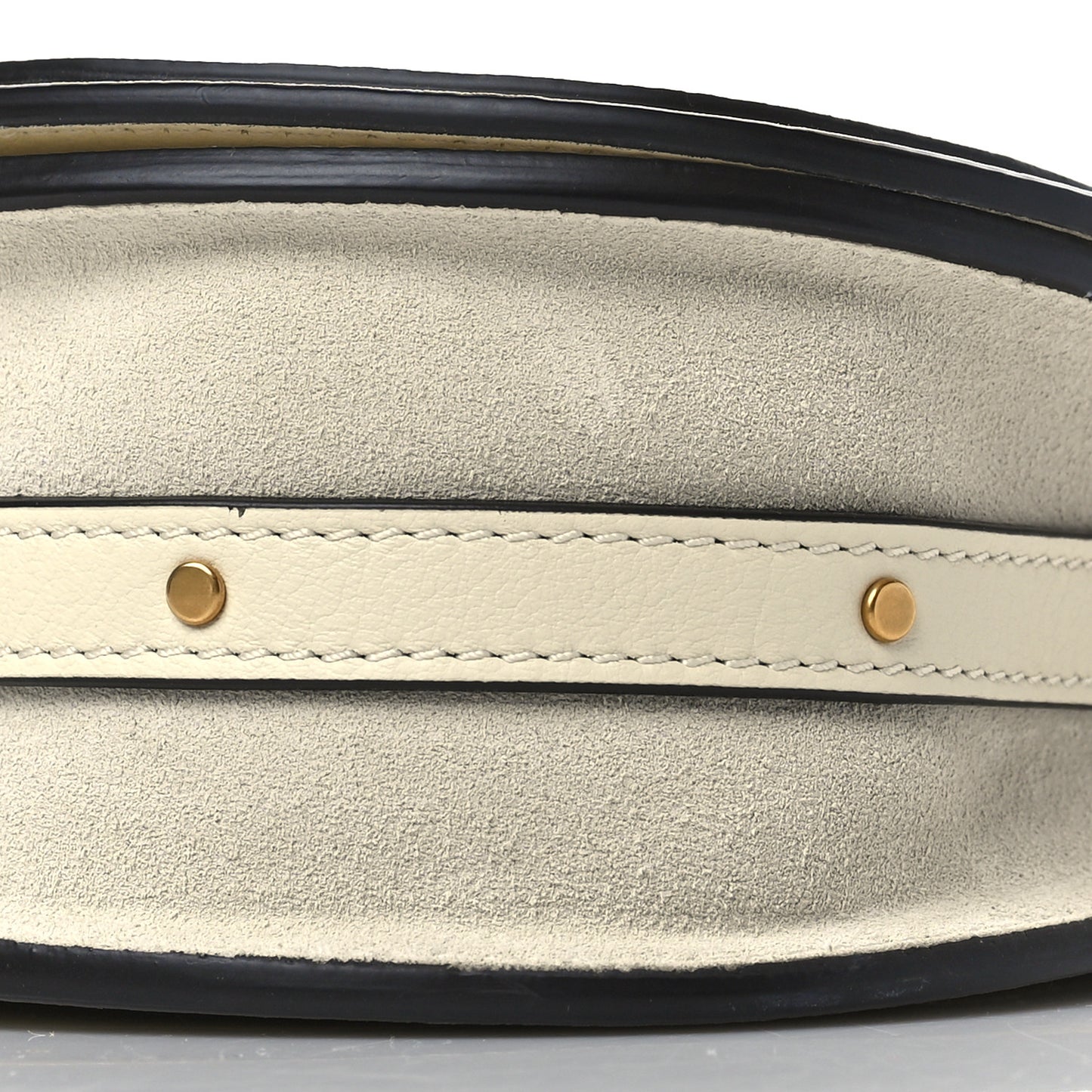 Calfskin Suede Small Nile Bracelet Bag Off White