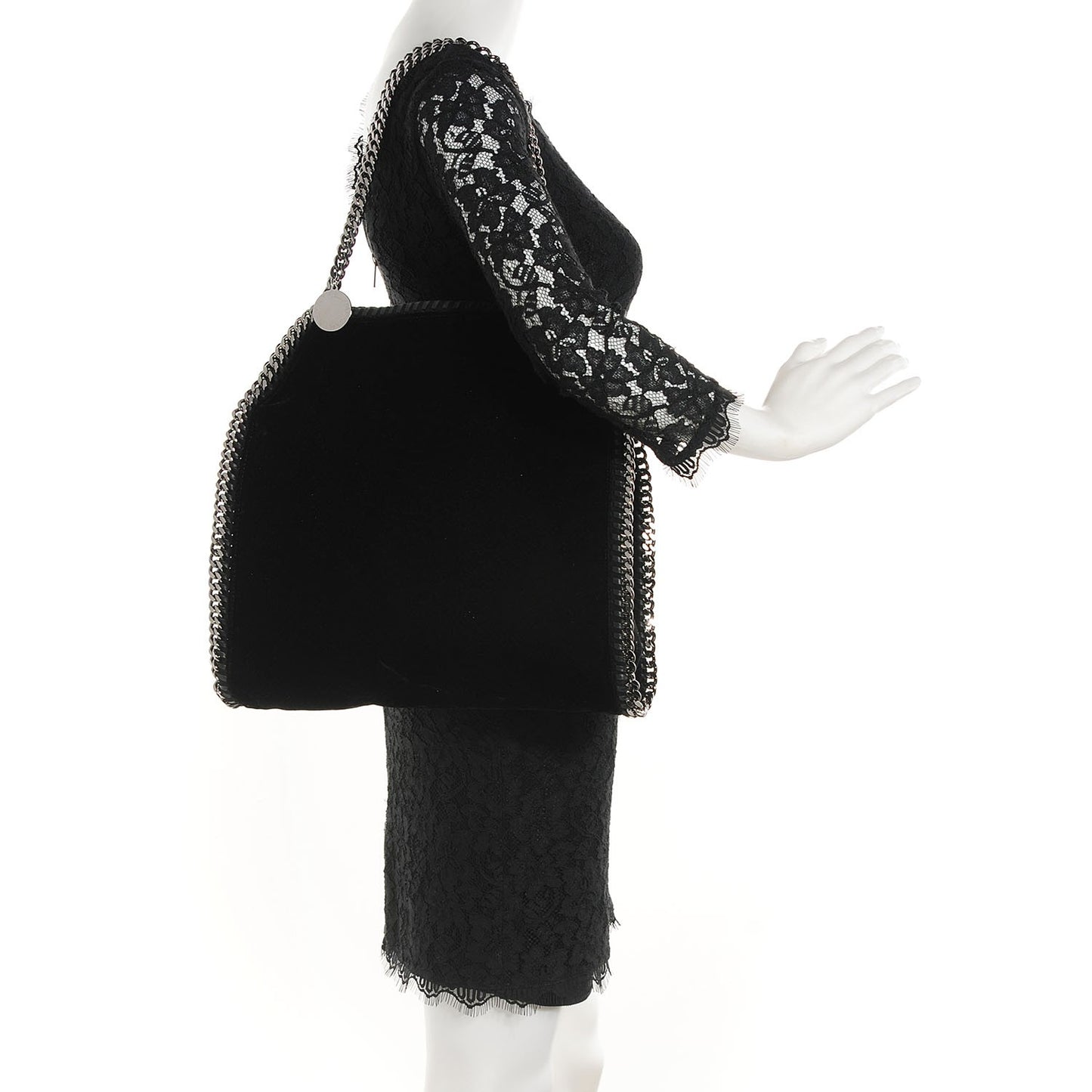 Velvet Falabella Small Tote Black
