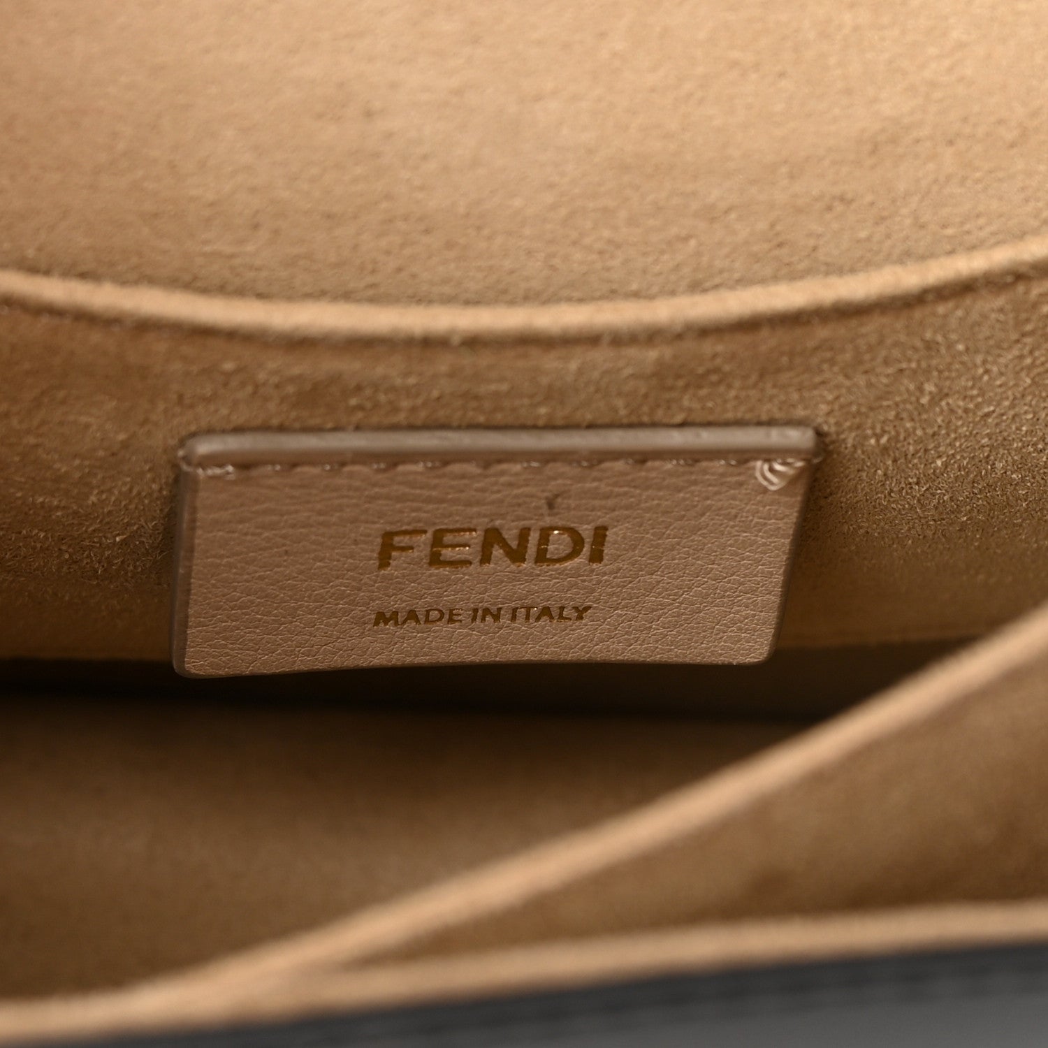 Fendi Vitello Liberty Bi-Color FF 1974 Embossed Small Kan I Shoulder Bag Black Maya 6 of 14