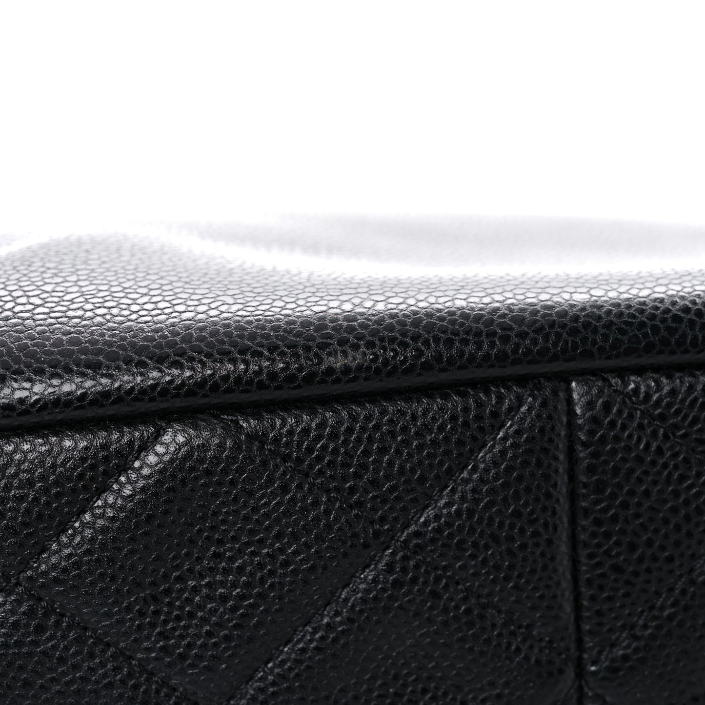 Soft Caviar Large Timeless CC Shopping Tote Black