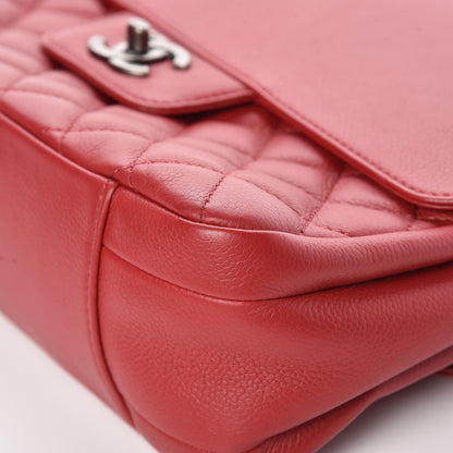 Chanel Caviar Quilted All About Flap Bag Red 10 of 14