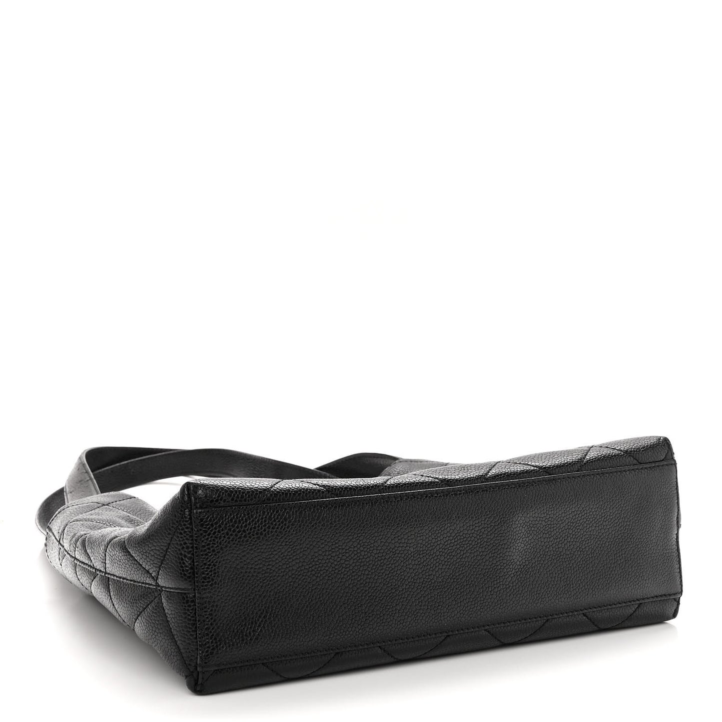 Caviar Diamond Flap Shoulder Bag Black