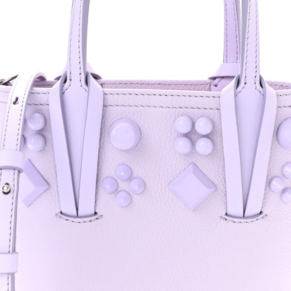 Christian Louboutin Calfskin Empire Spike Studded Mini North South Cabata Tote Lilac Smoke 8 of 10