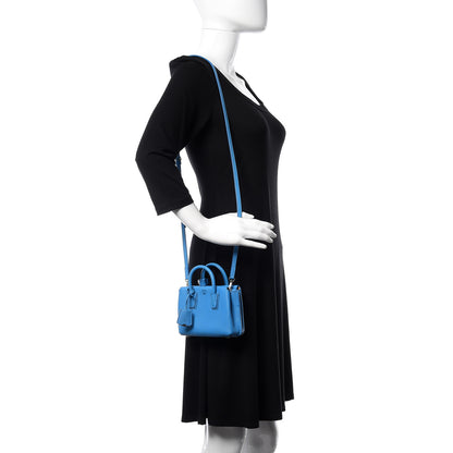 MCM Grained Calfskin X-Mini Milla Tote Tile Blue 2 of 10