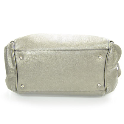 FASHIONPHILE SALVATOREFERRAGAMOLeatherGanciniBuckleSatchelMetallic 4 of 8