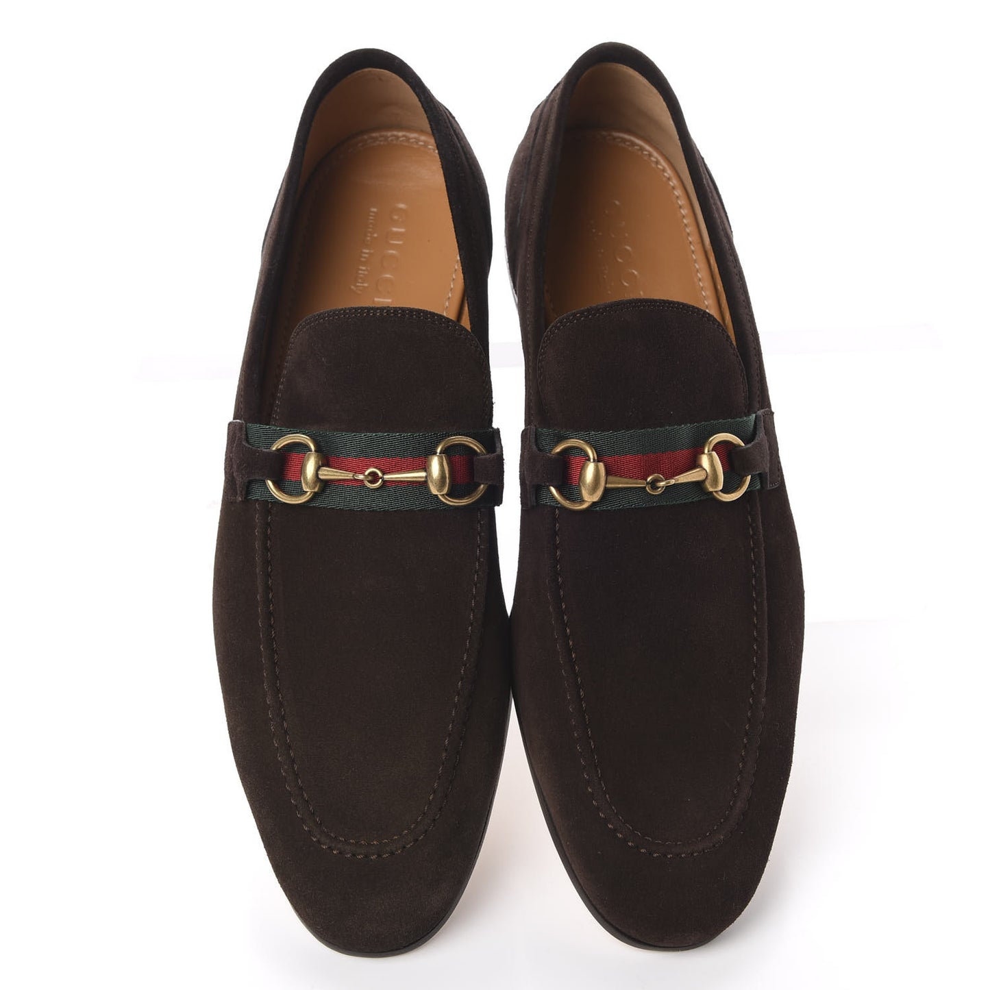 Suede Web Mens Horsebit Loafers 10.5 Cocoa