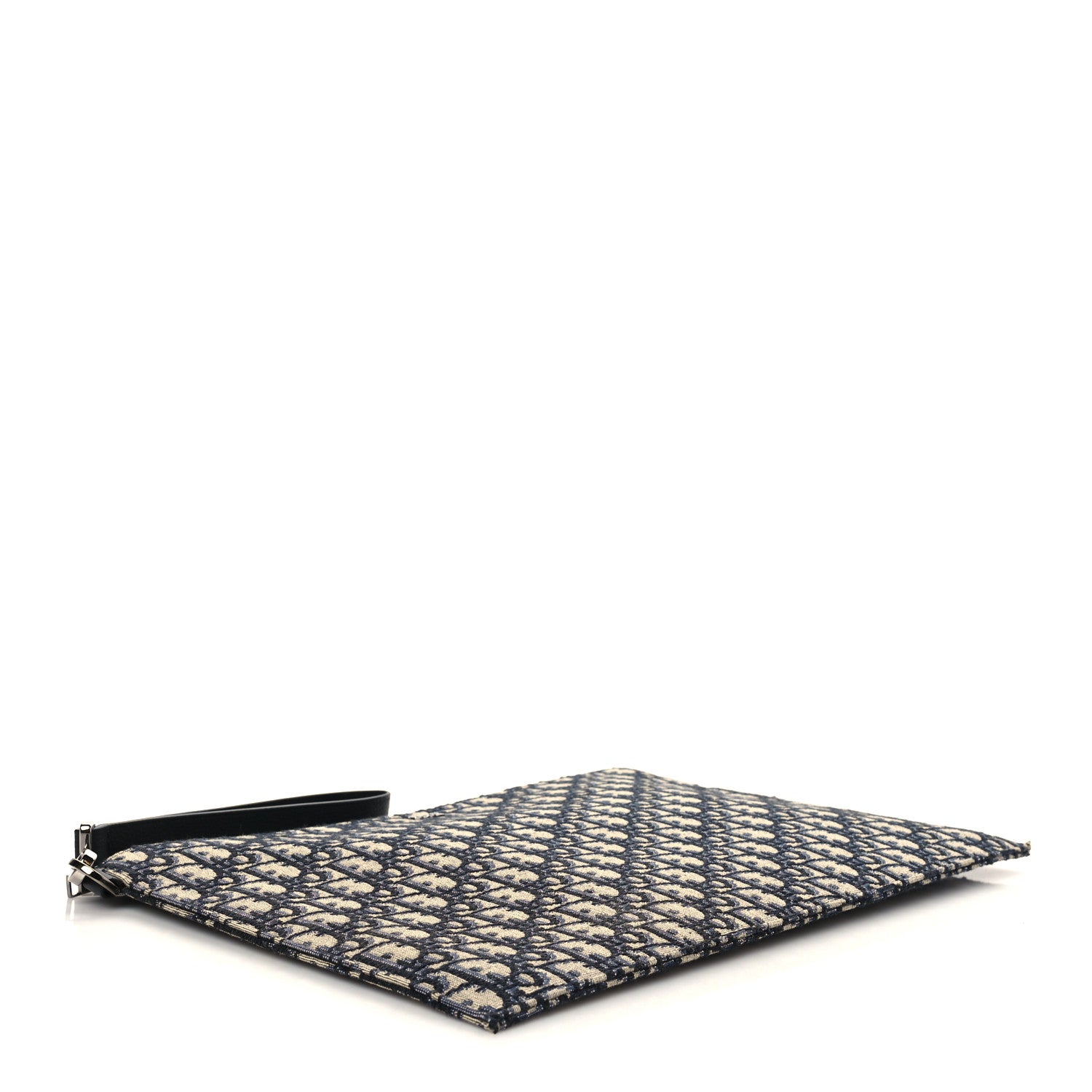 Christian Dior Oblique A4 Flat Pouch Clutch Blue 4 of 6