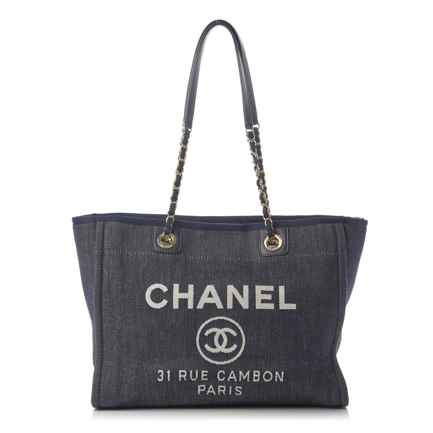 Denim Small Deauville Tote Dark Blue