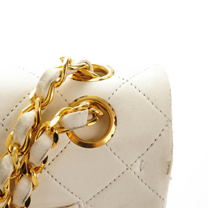 Chanel Lambskin Quilted Small Double Flap White 13 of 15