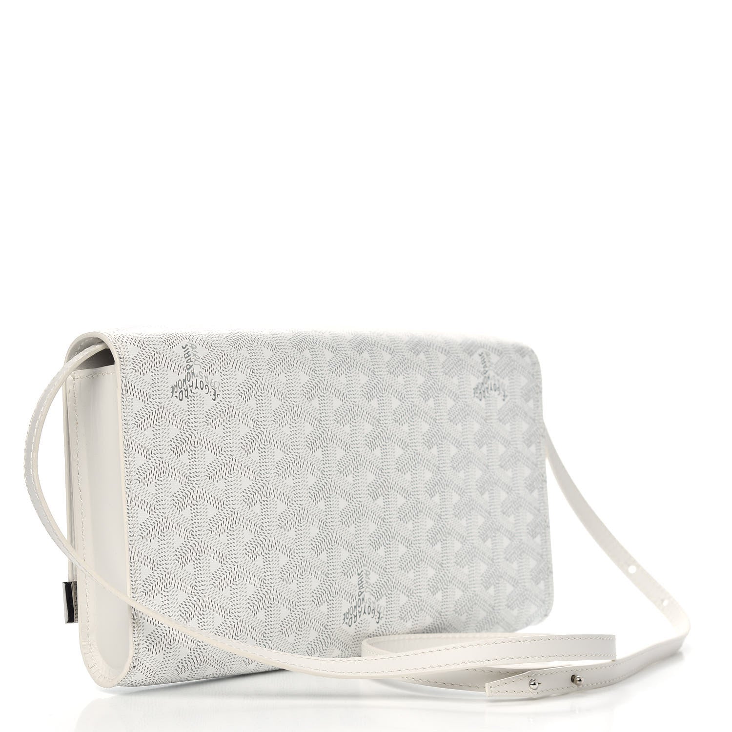 Goyard Goyardine Monte Carlo Bois Clutch With Strap White 3 of 9