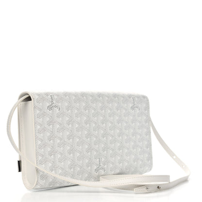 Goyard Goyardine Monte Carlo Bois Clutch With Strap White 3 of 9