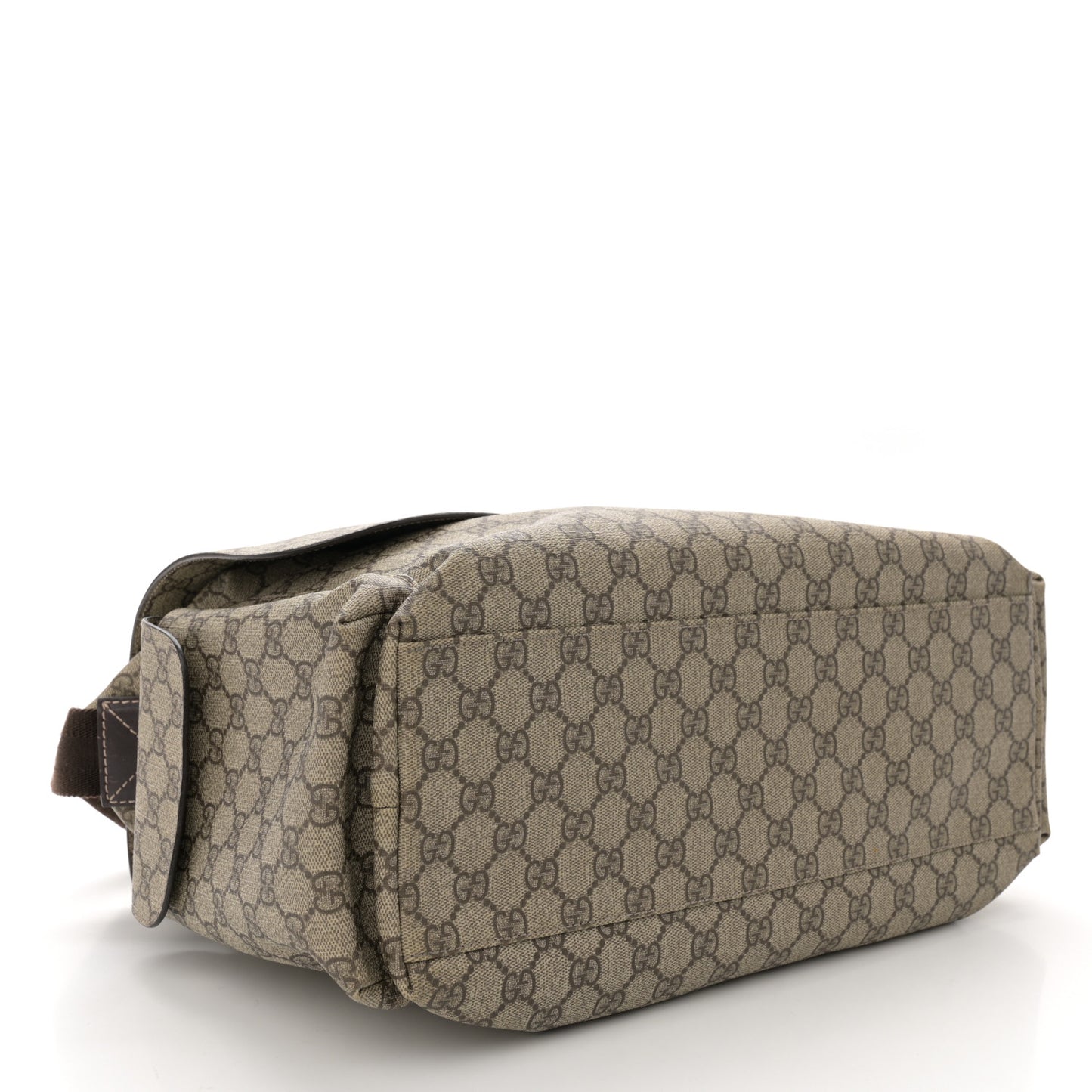 GG Plus Monogram Messenger Diaper Bag Dark Brown