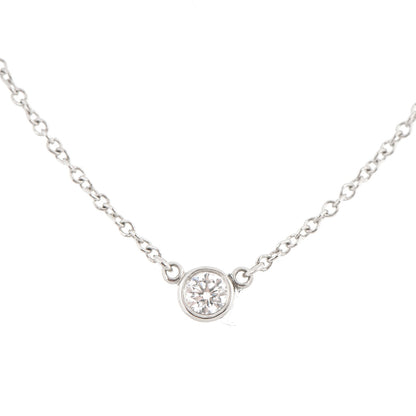 Tiffany Platinum Diamond .08ct Elsa Peretti Diamonds by the Yard Pendant Necklace 3 of 4