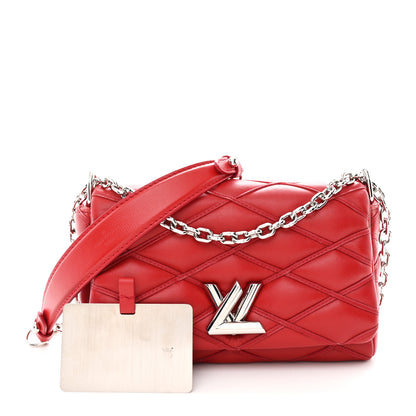 Louis Vuitton Lambskin Malletage GO-14 Mini Red 3 of 12