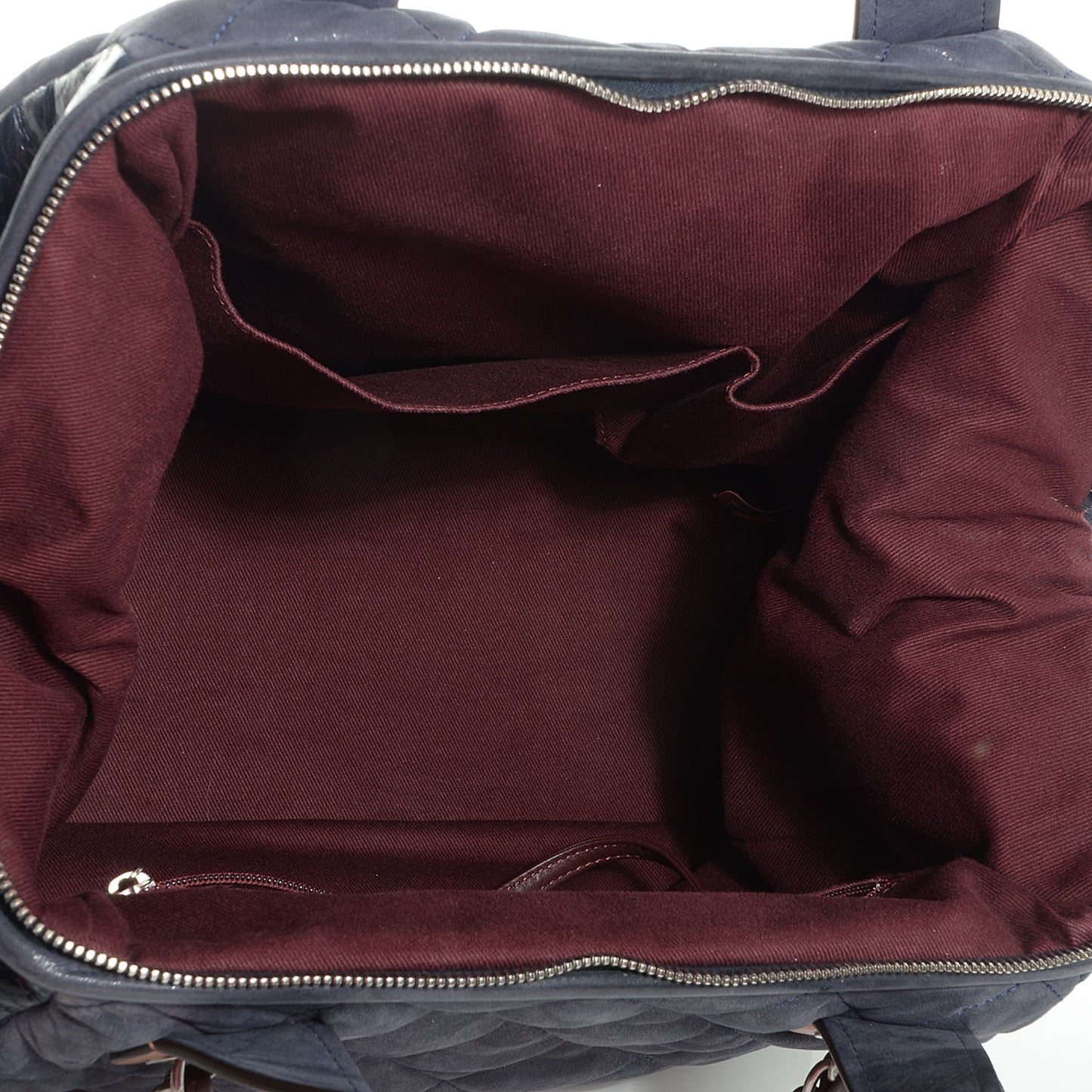Iridescent Calfskin Small In The Mix Tote Navy