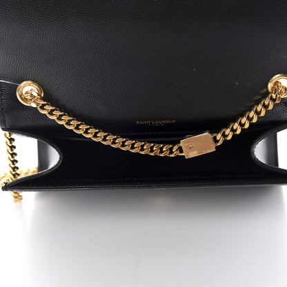 Saint Laurent Grain De Poudre Small Monogram Kate Satchel Black 5 of 12