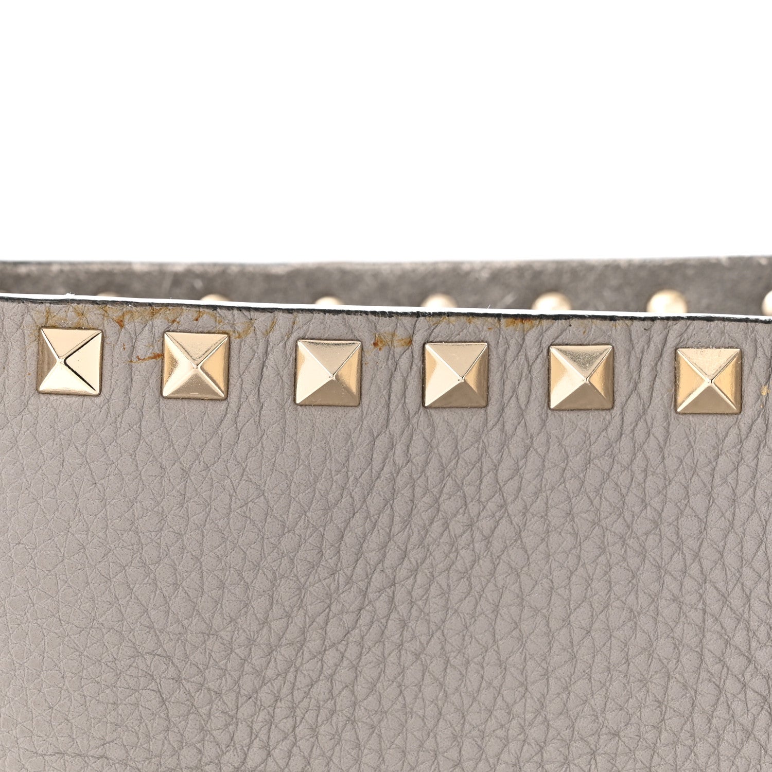 Valentino Garavani Grained Calfskin Rockstud Shoulder Tote Dove Grey 10 of 10