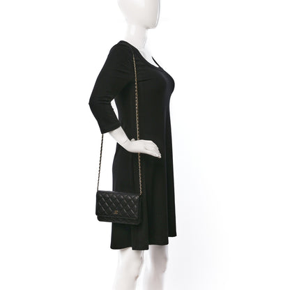 Chanel Caviar Quilted Wallet on Chain WOC Black 2 of 10