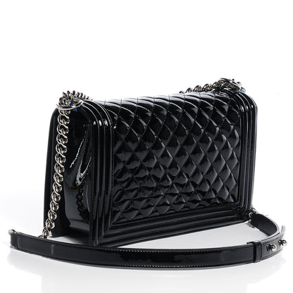 Chanel Patent Medium Boy Flap So Black 3 of 9
