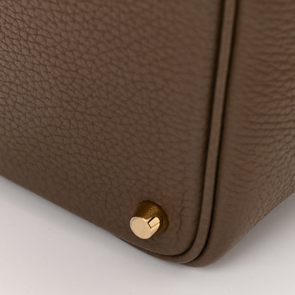 Hermes Taurillon Clemence Matte Alligator Picotin Lock Touch 18 PM Etoupe 12 of 13