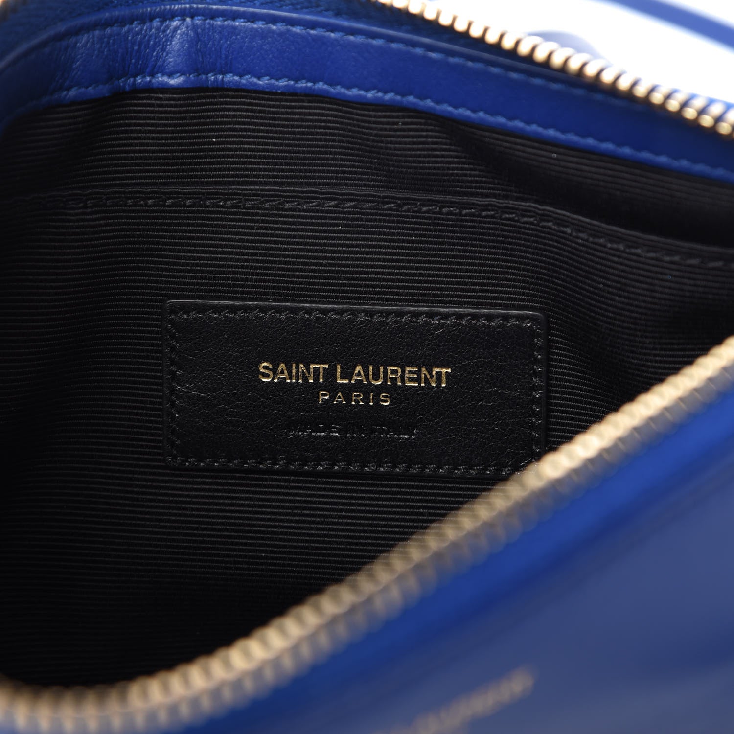 Saint Laurent Calfskin Monogram Phone Pouch Crossbody Bag Blue Majorelle 9 of 11
