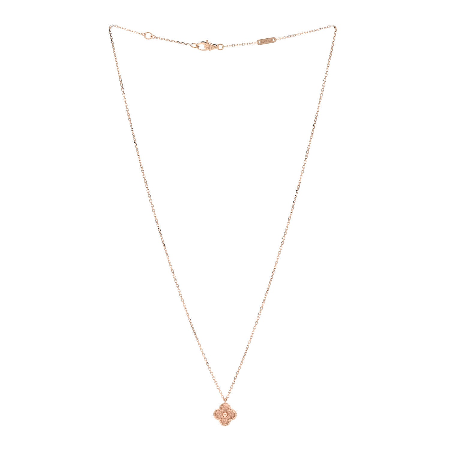 Van Cleef & Arpels 18K Rose Gold Sweet Alhambra Pendant Necklace 3 of 6