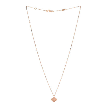 Van Cleef & Arpels 18K Rose Gold Sweet Alhambra Pendant Necklace 3 of 6