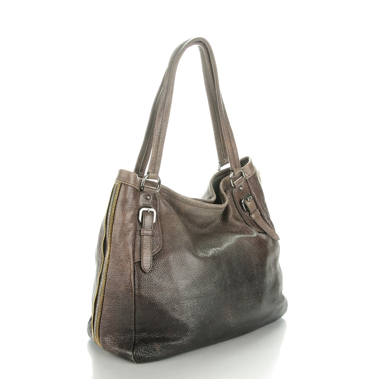 Cervo Lux Sfumata Zippers Hobo Fumo