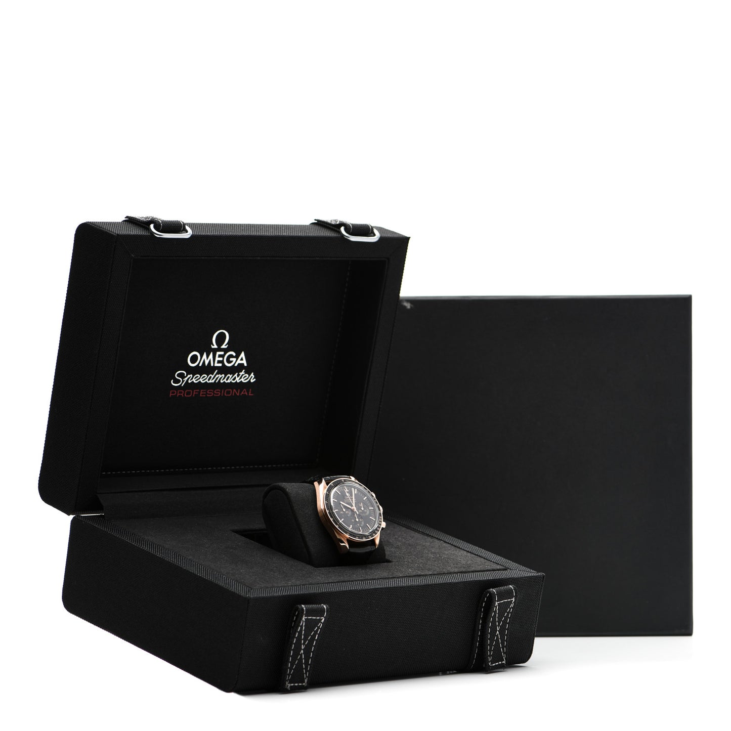 18K Sedna Gold Alligator 42mm Speedmaster Moonwatch Professional Chronograph Manual Winding Watch Black 310.63.42.50.01.001