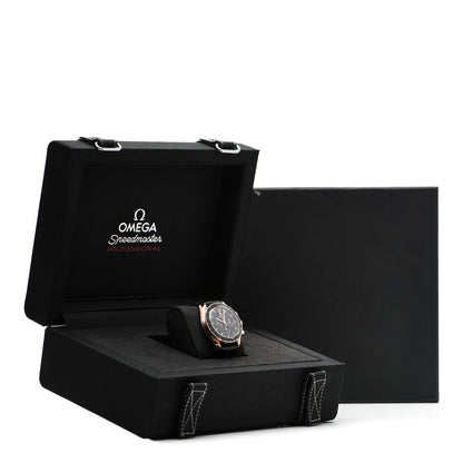 Omega 18K Sedna Gold Alligator 42mm Speedmaster Moonwatch Professional Chronograph Manual Winding Watch Black 310.63.42.50.01.001 6 of 6