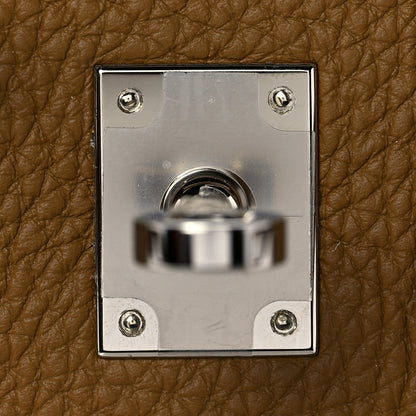 Hermes Togo Verso Birkin 25 Bronze Dore Bleu Brume 24 of 34