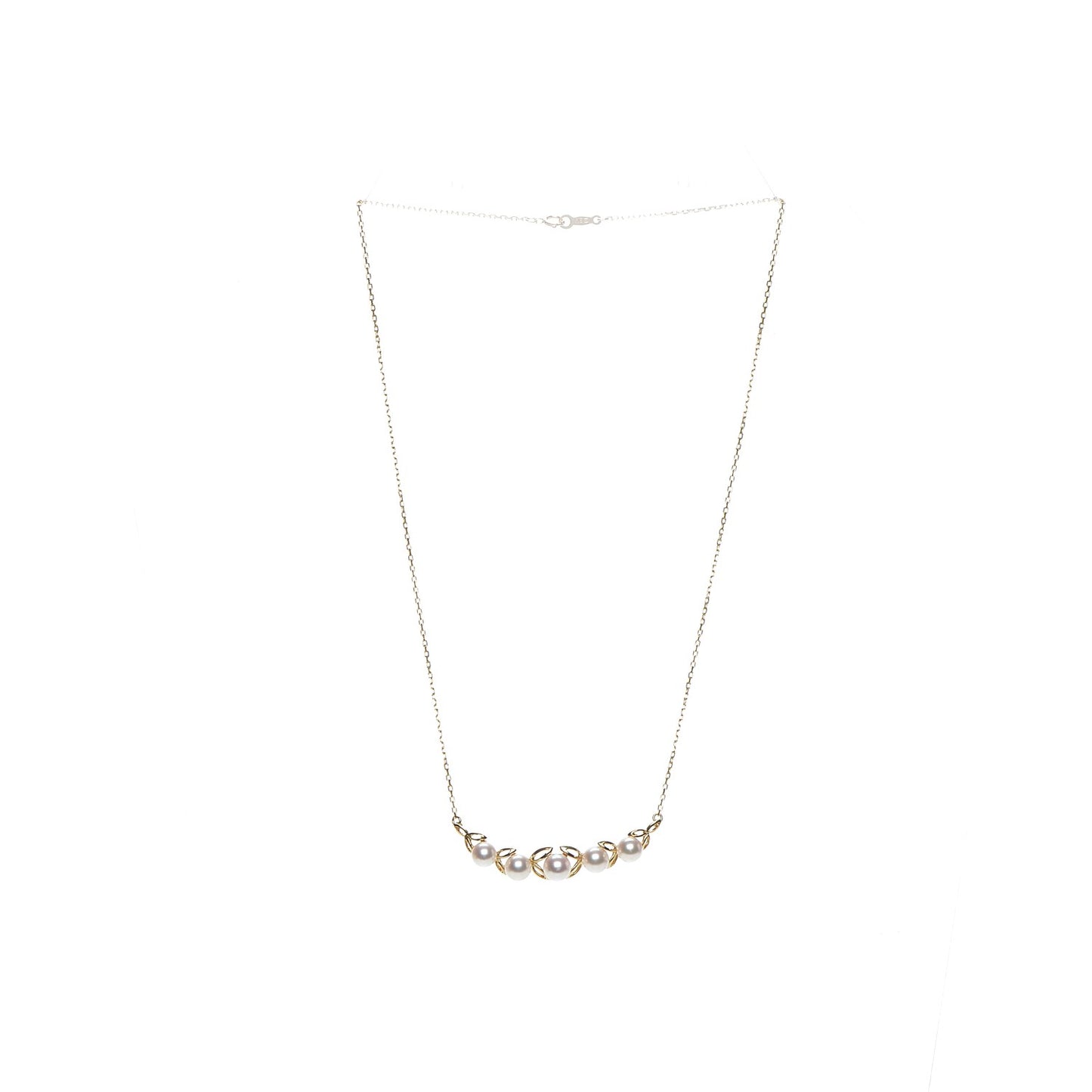 14K Yellow Gold Pearl Necklace