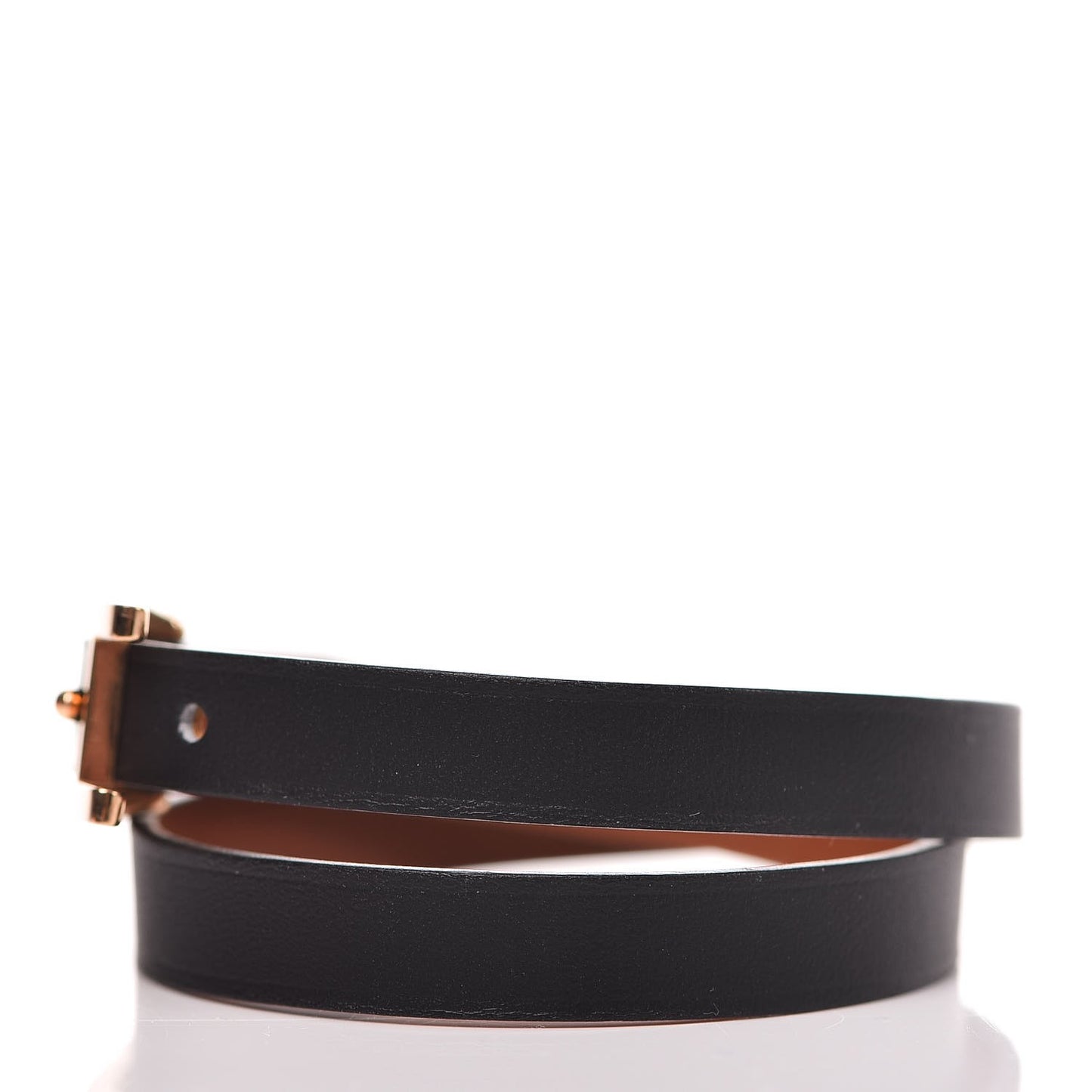 Chamonix Tadelakt Behapi Double Tour Reversible Bracelet T1 Black Fauve