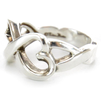 Tiffany Sterling Silver Paloma Picasso Double Loving Heart Ring 8 3 of 6