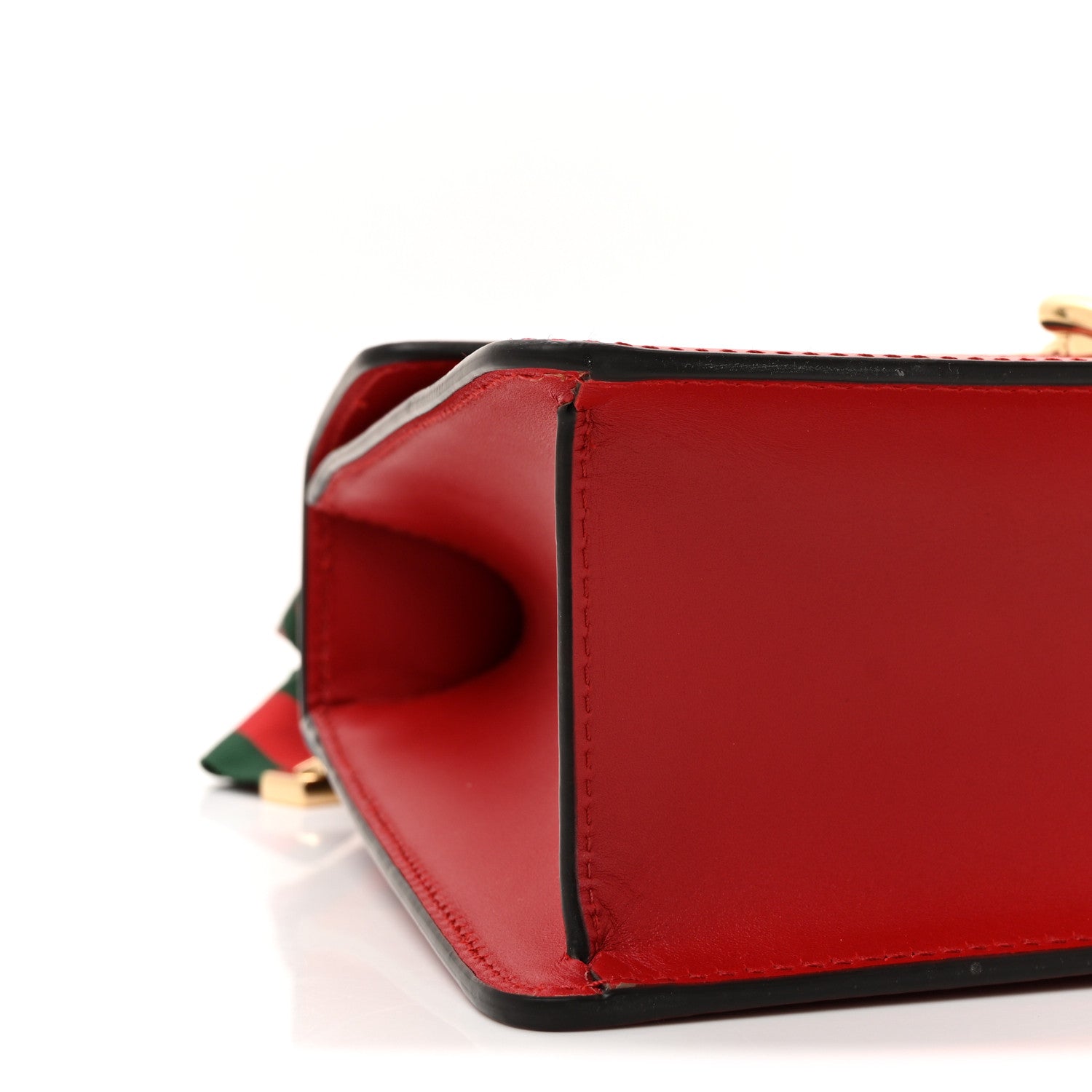 Gucci Calfskin Small Sylvie Shoulder Bag Hibiscus Red 9 of 10
