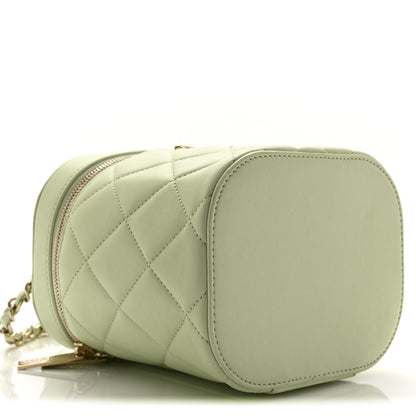 Chanel Lambskin Quilted Trendy Vanity Case Sea Green 9 of 10