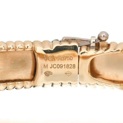 Van Cleef & Arpels 18K Yellow Gold Perlee Signature Bangle Bracelet M 5 of 6