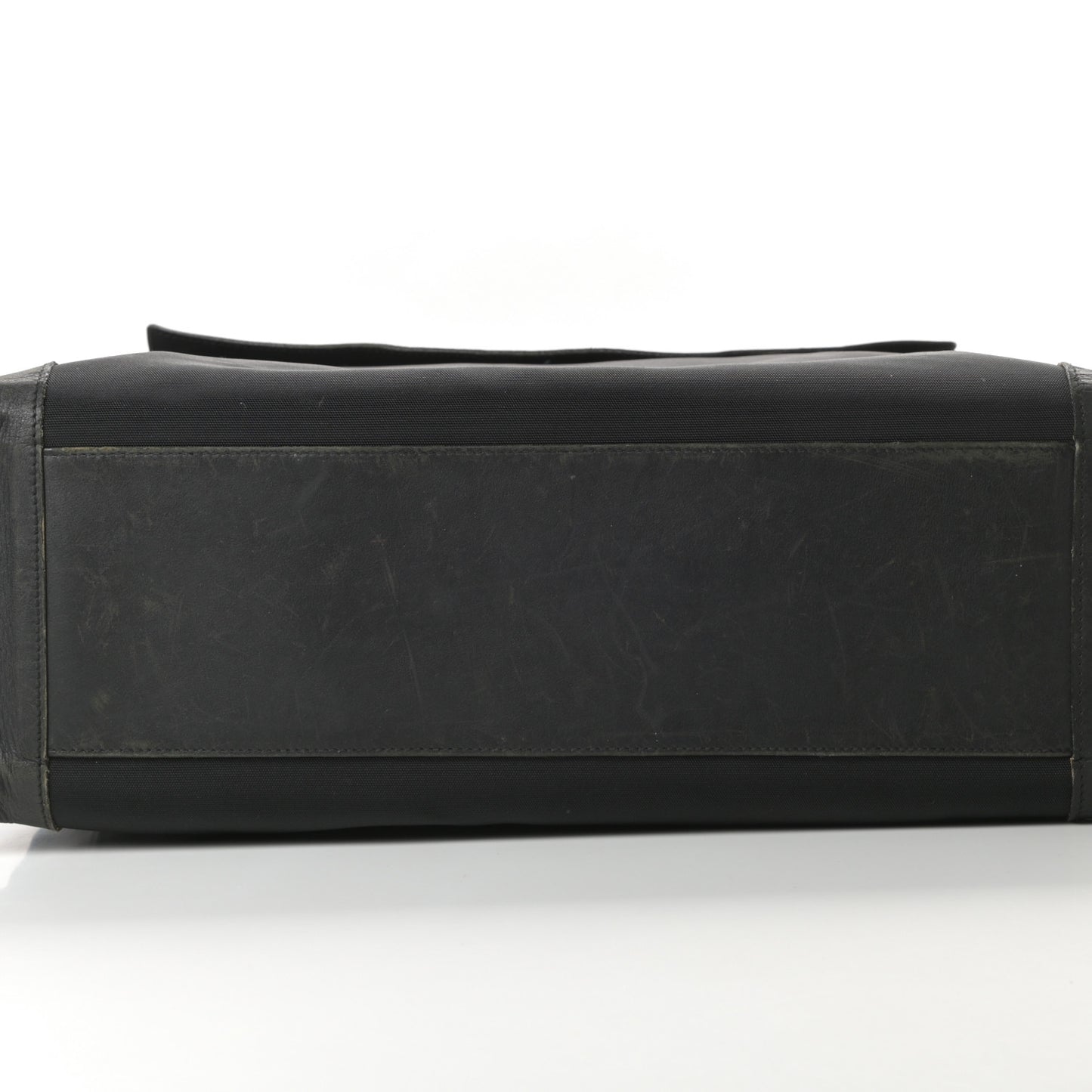 Nylon Calfskin Tote Black