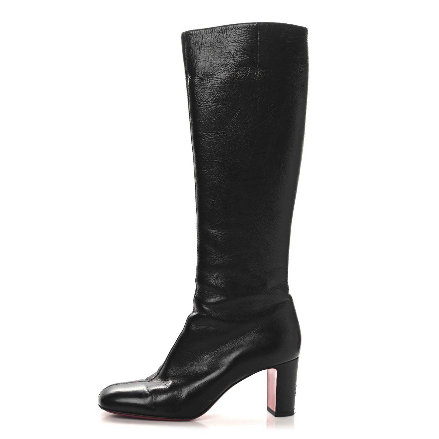Vintage Patent Calfskin Cadrilla Botta 70 Tall Boots 39.5 Black