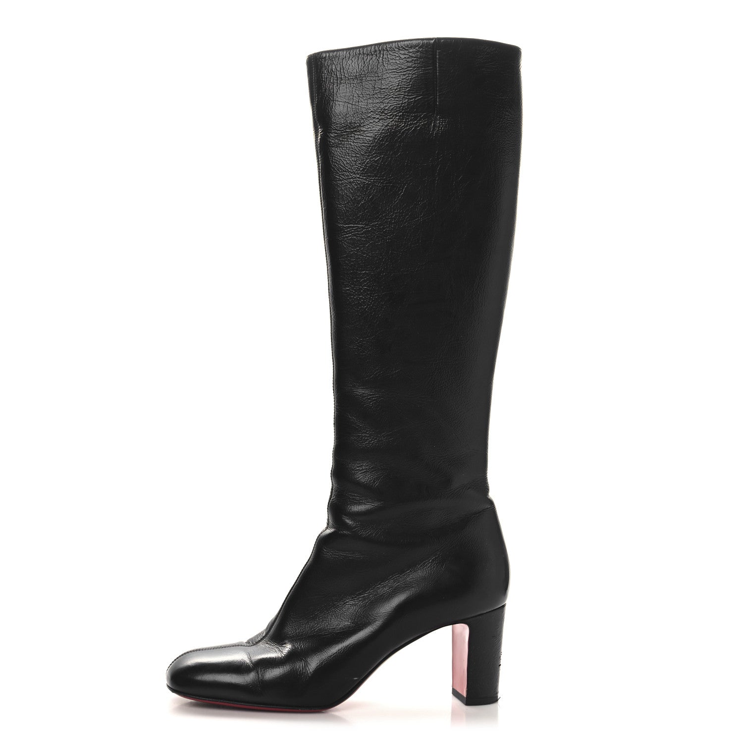 Christian Louboutin Vintage Patent Calfskin Cadrilla Botta 70 Tall Boots 39.5 Black 1 of 8