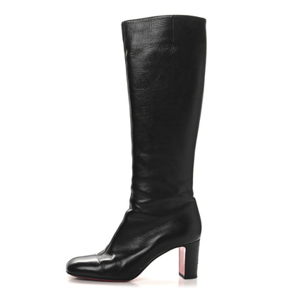 Christian Louboutin Vintage Patent Calfskin Cadrilla Botta 70 Tall Boots 39.5 Black 1 of 8